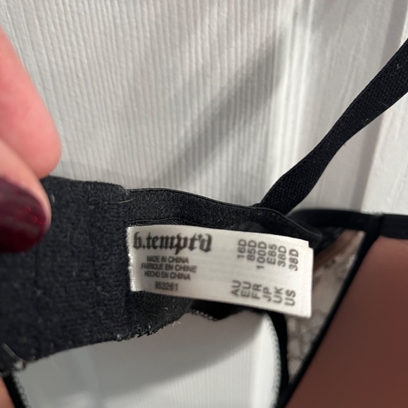 b.tempt'd bra 953261 38D pink with black lace over underwire - Picture 6 of 6